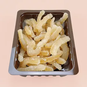 Sugar-coated lemon slivers