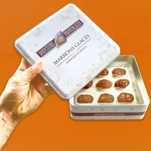 coffret métal Noël 9 marrons douceurs provençales