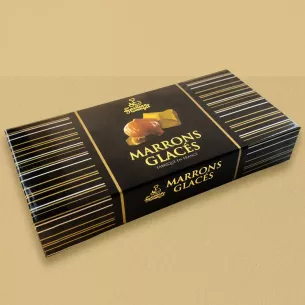 assortiment de marrons dans un coffret en carton black